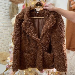 H&M Teddy bear faux fur jacket Size M